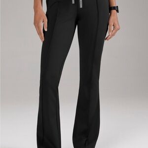 Figs Black High Waisted Evanston FORMx Skinny Flare Scrub Pants